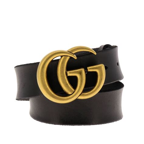 gucci chiusura metallo gg su fondo nero|Cintura GG in pelle in Nero .